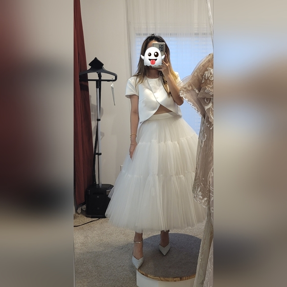 Custom made wedding reception 2 pieces set dress - Picture 1 of 5